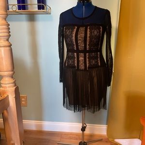 BLACK BCBG MESH DRESS